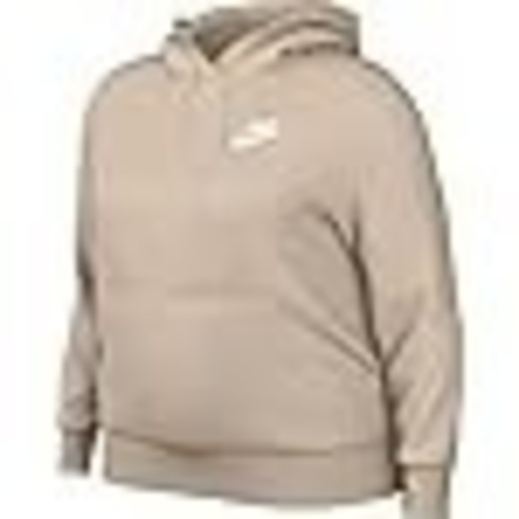 Nike Sportswear Club Fleece Hoodie Sanddrift/White, Women's Plus Size 3X - Picture 4 of 12